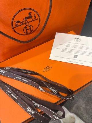 Bolsa y Caja Hermes Naranja Marrón