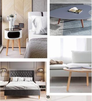 4 Patas Madera + Tornillos y Placas