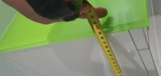 Mueble de baño moderno verde y blanco Espejo y rep