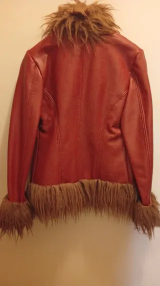 Chaqueta HECH URAS vintage roja y marrón