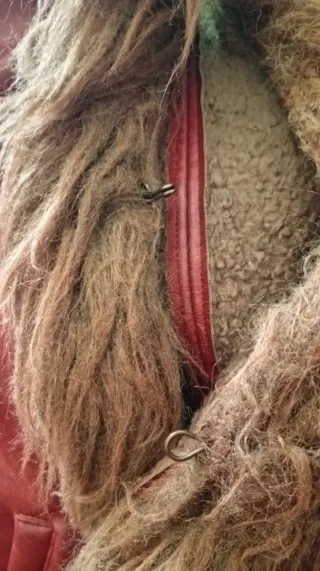 Chaqueta HECH URAS vintage roja y marrón