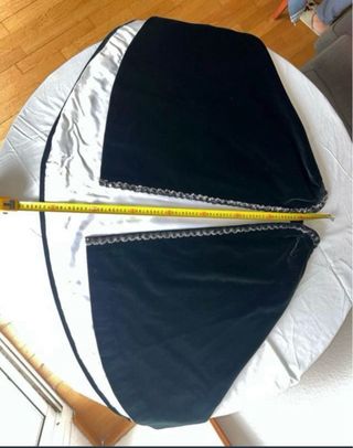 Capa terciopelo negra mujer