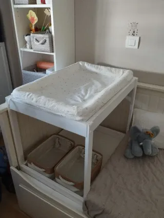 Cambiador Bebé Ikea adaptado para Cama Hemnes
