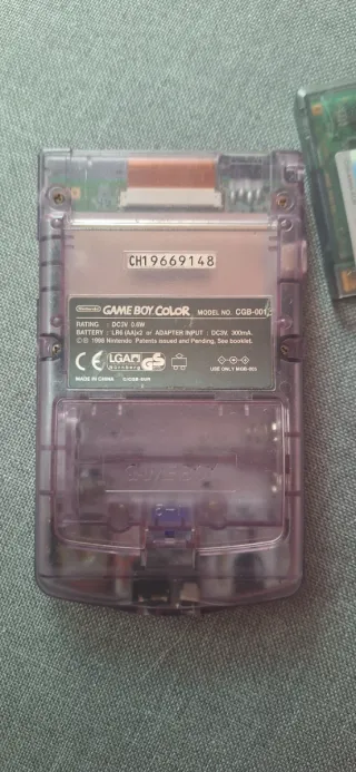 Consola Game Boy Color Morada Transparente