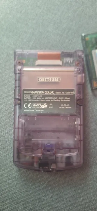 Consola Game Boy Color Morada Transparente