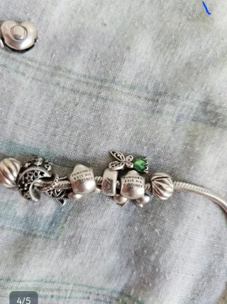 Pulsera Pandora Plata y Verde