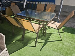 Mesa Terraza con 6 Sillas