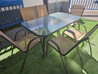 Mesa Terraza con 6 Sillas