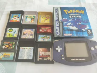 Consola Game Boy Advance Morada + Juegos