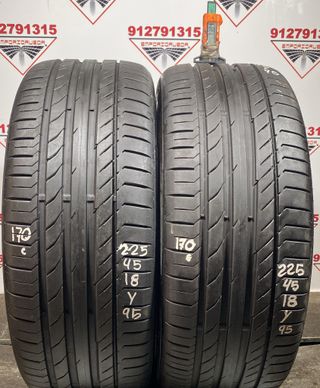 225 45 18 Y CONTINENTAL RUEDA AL 90% VIDA UTIL