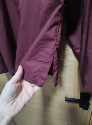 Blusa granate oversize mujer con manga ancha