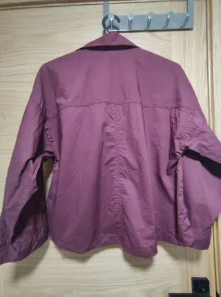 Blusa granate oversize mujer con manga ancha