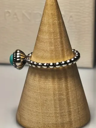 Anillo Pandora Plata 925 Turquesa T52