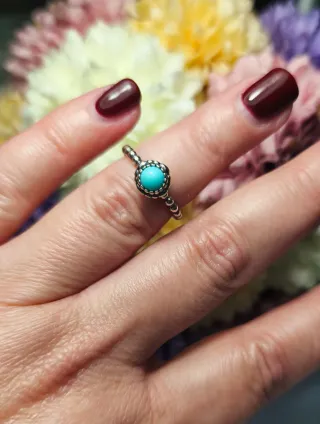 Anillo Pandora Plata 925 Turquesa T52