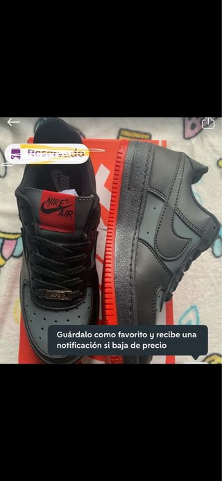 Nike Air Force 1 Negras y Rojas