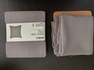 2 Fundas Cojín Ikea Gurli 65x65cm Gris Claro