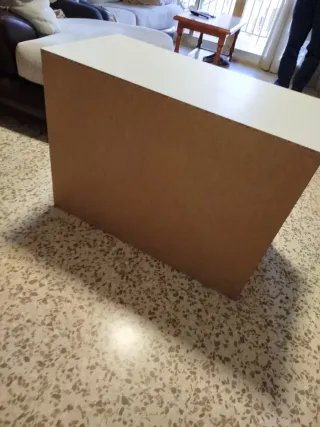 Cajonera blanca 3 cajones 58x80x40cm