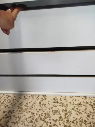 Cajonera blanca 3 cajones 58x80x40cm