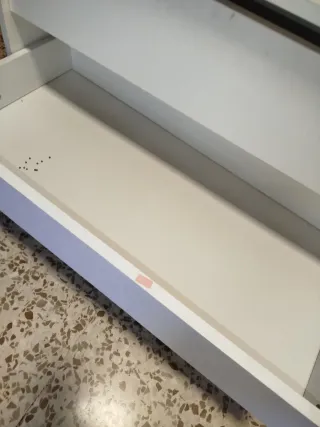 Cajonera blanca 3 cajones 58x80x40cm