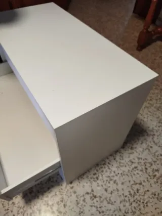 Cajonera blanca 3 cajones 58x80x40cm