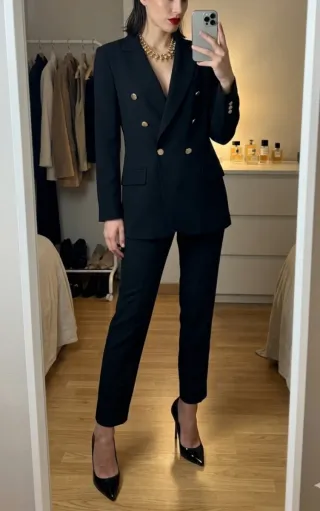 Traje Claudie Pierlot y Purificación García Negro