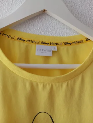Camiseta Minnie Mouse Disney Amarilla Crop Top