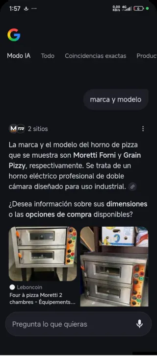 Horno Industrial Doble Pizza