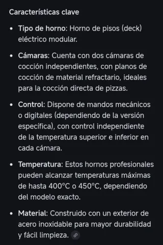 Horno Industrial Doble Pizza