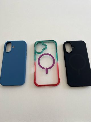 “Pack 3 fundas iPhone16” Trasparente,lisas,diseño