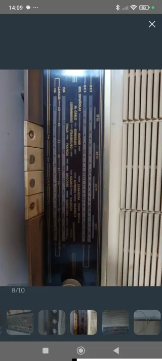 Radio Philips Vintage Beige/Marrón