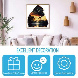 Puzzle de madera Gorilla atardecer