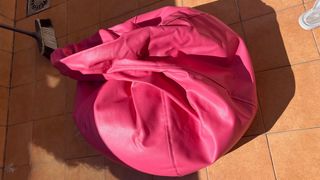 Puff rosa piel sintética