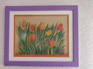 Alegre Cuadro realizado en arena