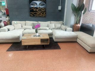 BLACK FRIDAY Sofá Rinconera Cama Beige 160x365x160