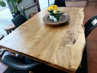 Mesa comedor madera acacia 160x85cm