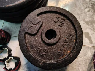 Pesas 36 kilos mancuernas y barras