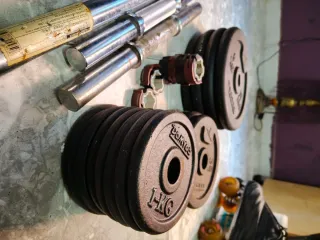 Pesas 36 kilos mancuernas y barras