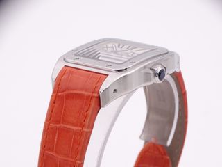 CARTIER Santos 100 XL 2656 Aligator Naranja