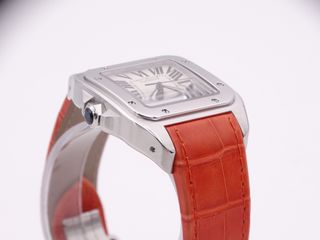 CARTIER Santos 100 XL 2656 Aligator Naranja