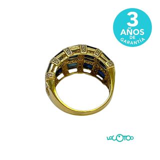 Anillo Oro 18K Zafiros y Brillantes 7,50g