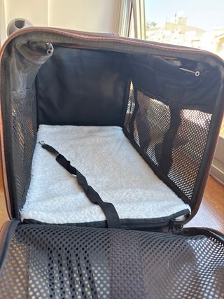 Transportín para mascotas marrón