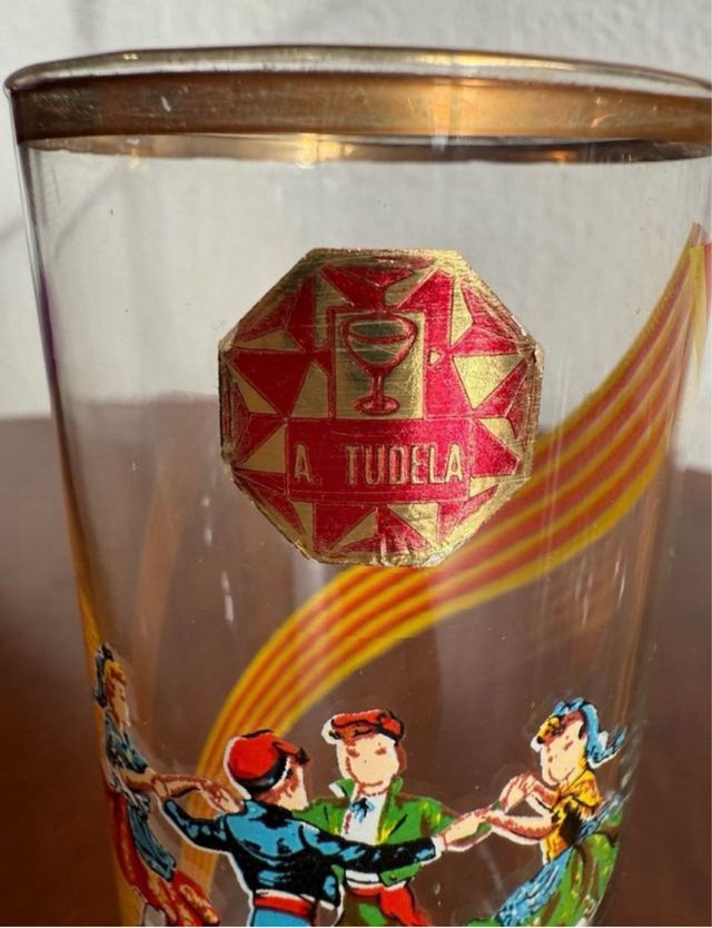 6 Vasos Tubo Vintage Cataluña