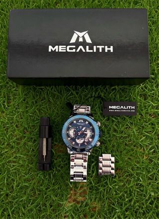 Reloj Megalith Plateado y Azul
