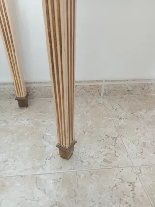 Consola vintage mármol y madera