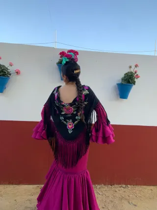 Vestido de gitana buganvilla.