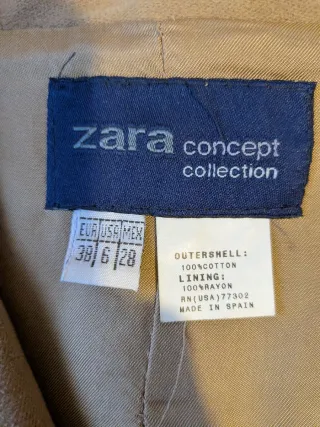 Abrigo Zara Beige con Cinturón