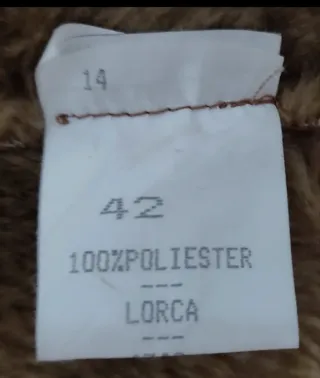 Abrigo largo de pelo sintético marrón