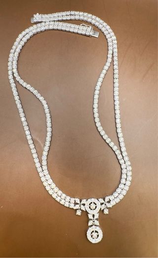 Collar Rivière Diamantes Oro Blanco 18K