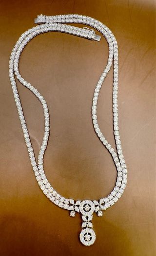 Collar Rivière Diamantes Oro Blanco 18K