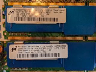 Lote 12 Memorias RAM Hynix 2GB y 1GB